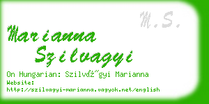 marianna szilvagyi business card